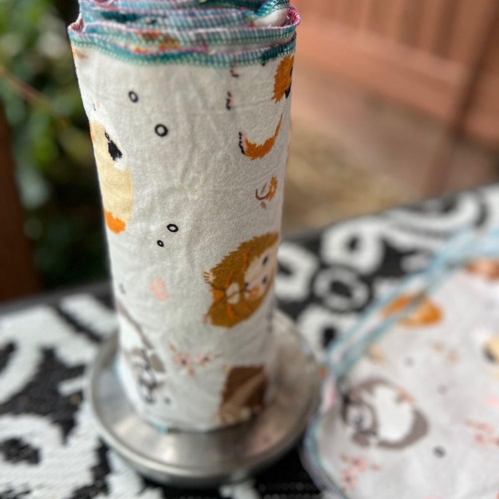 Guinea Pig Unpaper Towels Set 12 Flannel New REUSABLE PAPER TOWELS Save Planet